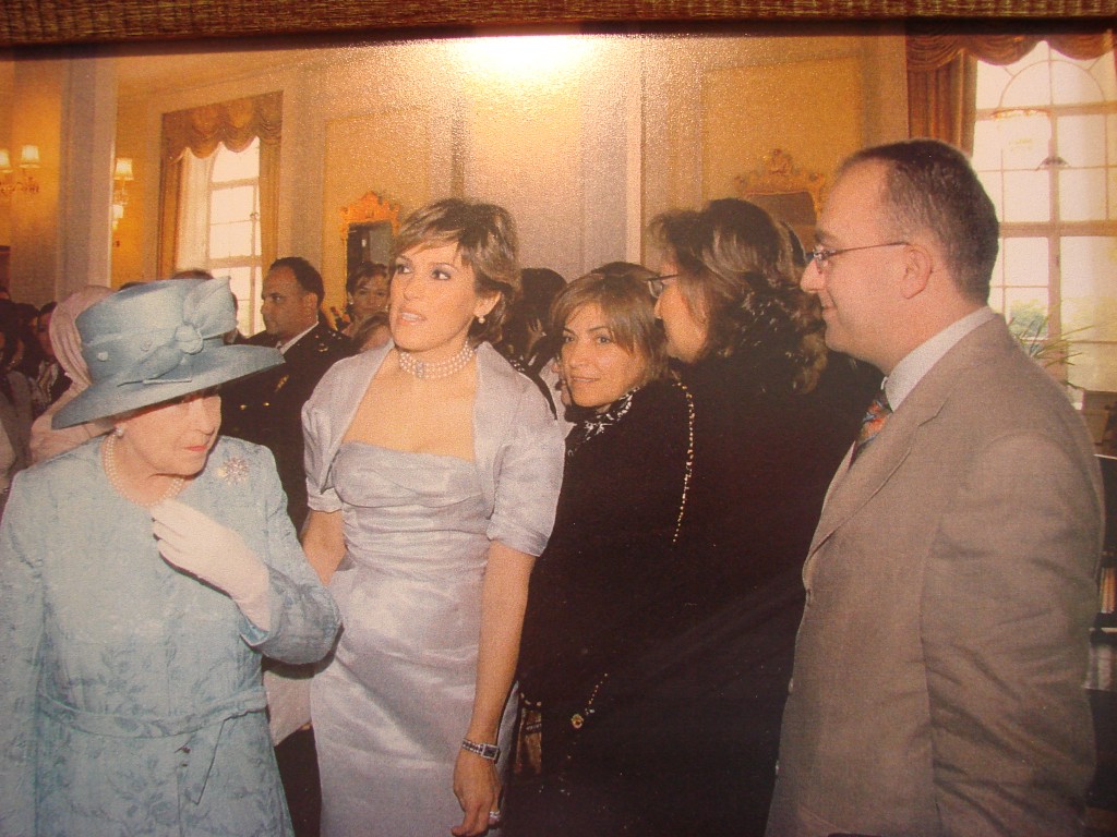 With her majesty Queen Elizabeth at the British Consulate of Ankara 2009