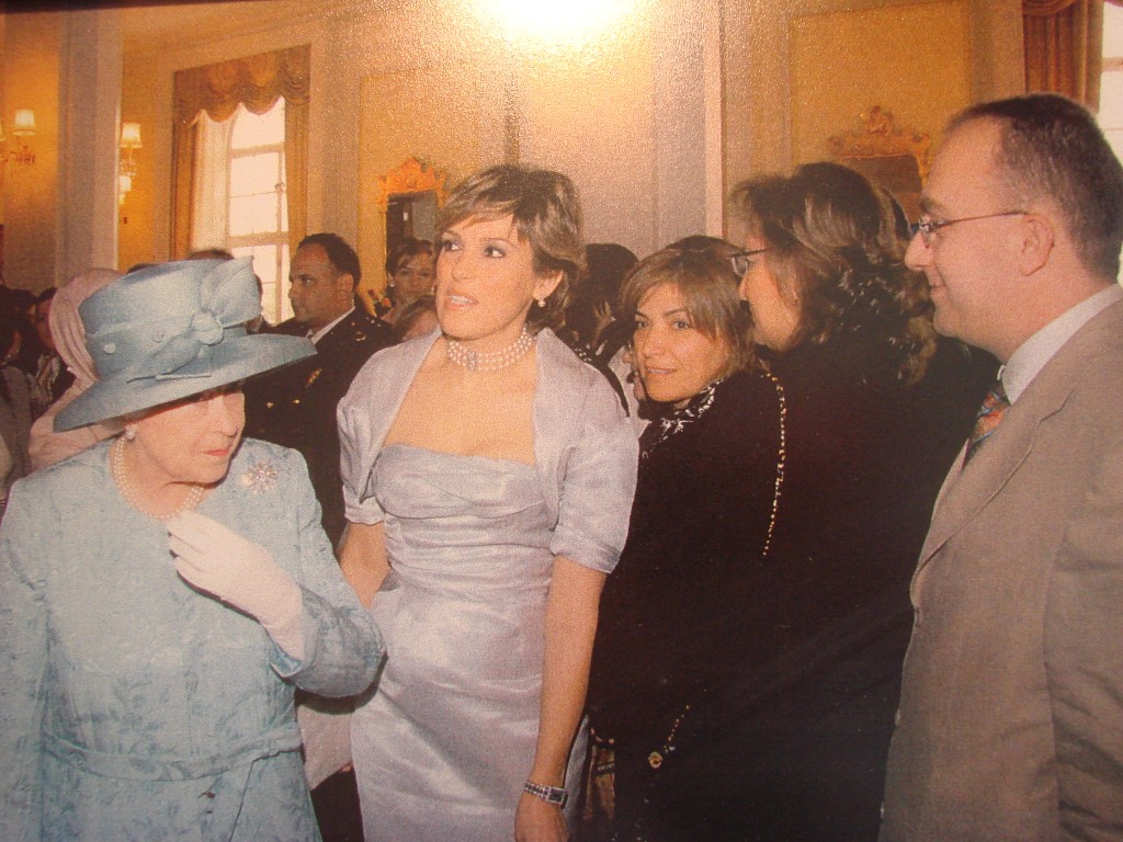 With her majesty Queen Elizabeth at the British Consulate of Ankara 2009