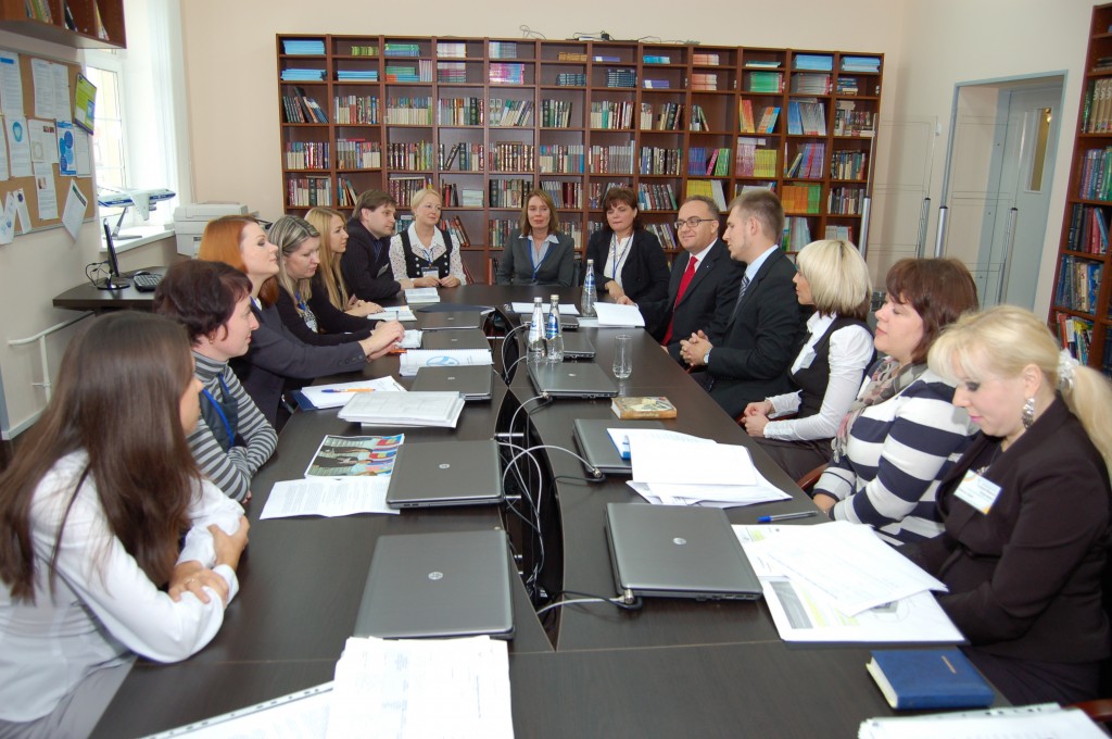 Meeting with educators of the host school