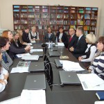 Meeting with educators of the host school